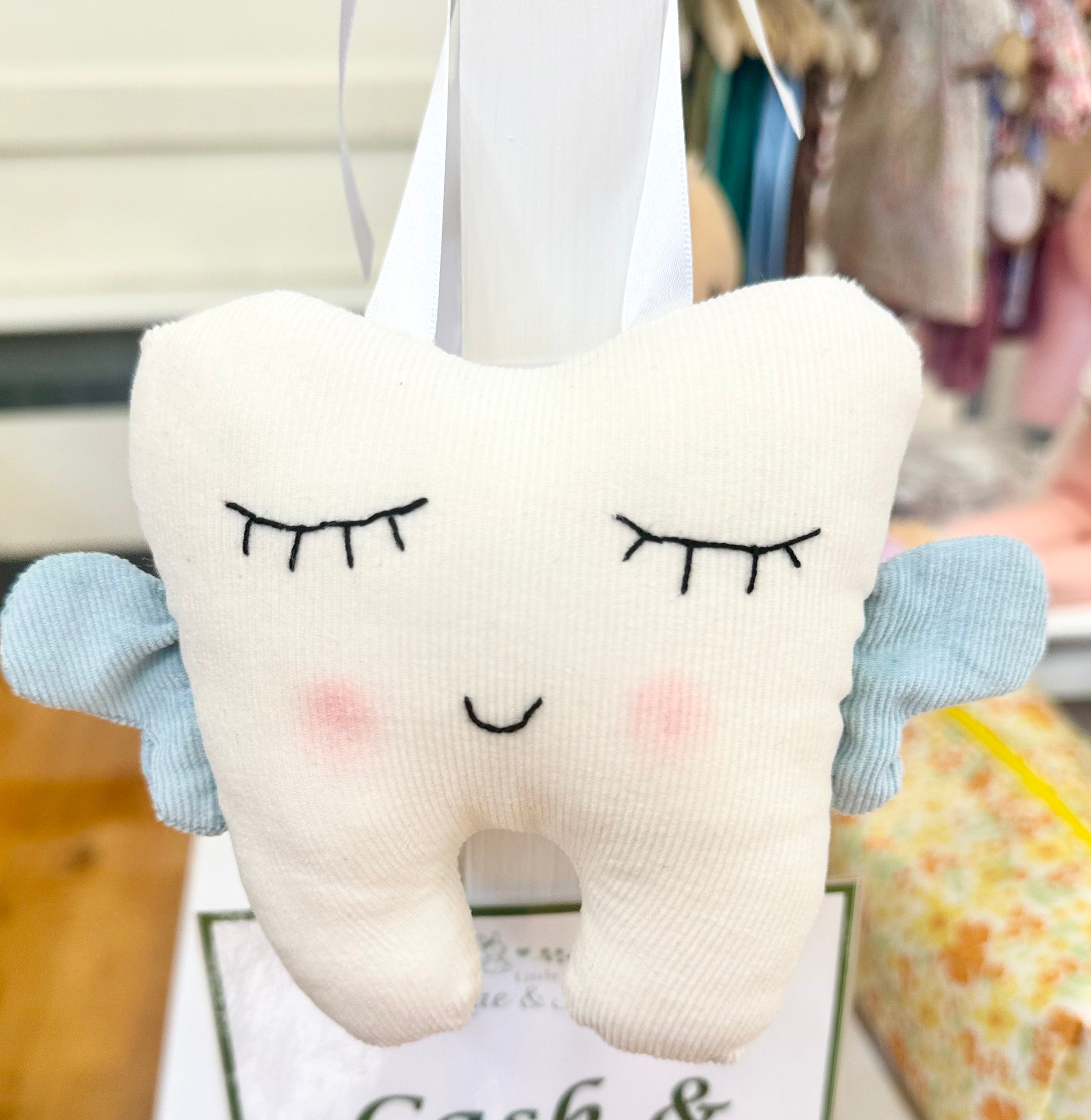 Tooth fairy pillow - light blue